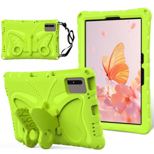 Funda de EVA a prueba de golpes con soporte de mariposa para Xiaomi Redmi Pad 2/SE 11 2025 (verde hierba)