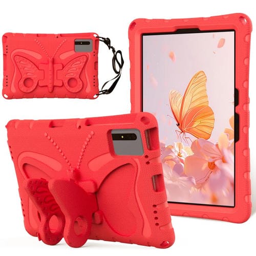 Funda de EVA a prueba de golpes con soporte de mariposa para Xiaomi Redmi Pad 2/SE 11 2025 (roja)