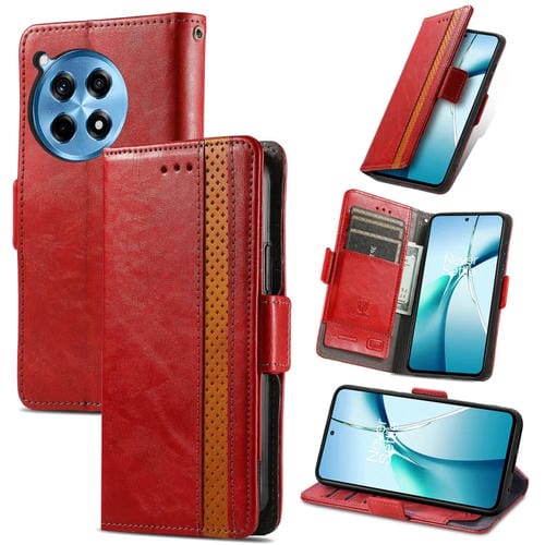 Funda de Cuero con Hebilla Magnética Doble para OnePlus Ace 3 Pro (Negra)