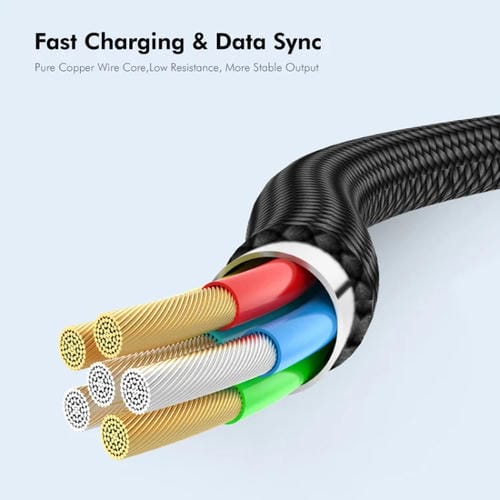 Cable de Datos de Carga Enkay ENK-CB169USB Tipo C a Mini USB 2.0 Longitud 1 m (Azul)