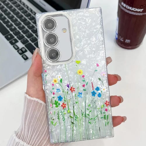 Funda TPU Samsung Galaxy A25 5G Textura Flores Galvanizadas (Little Wildflower Sh3)
