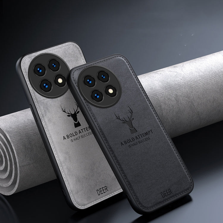Funda para Teléfono OnePlus 13 de Tela con Diseño Cabeza de Ciervo (Gris)