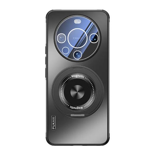 Estuche para Huawei Mate 60 con Soporte Magsafe y Película para Lente (Gris Grafito)