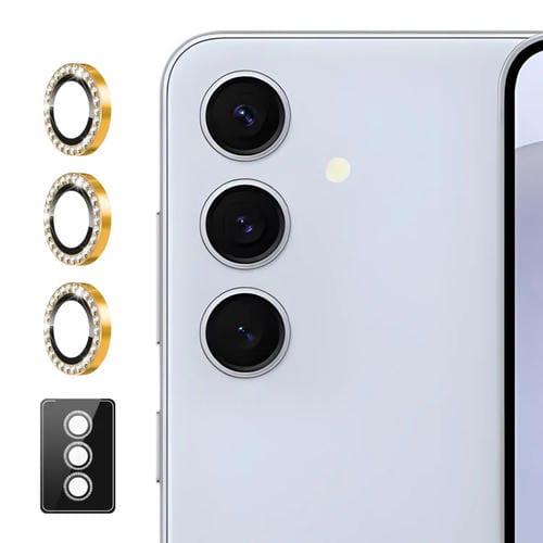 PelĂcula Completa de Cristal para Lente de CĂĄmara con Anillo de Diamante Individual Antirreflejo Enkay Ar para Samsung Galaxy A25 (Dorado)