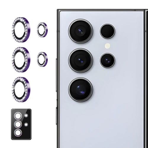 PelĂcula Completa de Vidrio para Lente de CĂĄmara Samsung Galaxy S24 Ultra 5G Enkay Ar Anti-Reflejo (Morado Oscuro)