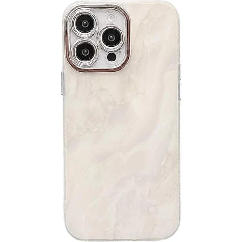 Funda para Teléfono iPhone 14 Pro Textura Mármol Galvanizado (Blanco)
