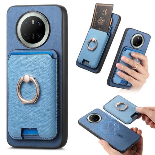 Funda para Huawei Mate 70 Pro con Ranuras para Tarjetas (Azul)