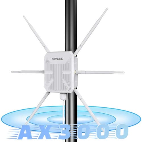 Repetidor WIFI Wavlink Wn588Hx3 Ax3000 para Exteriores con 6 Antenas Doble Banda Enchufe de la UE