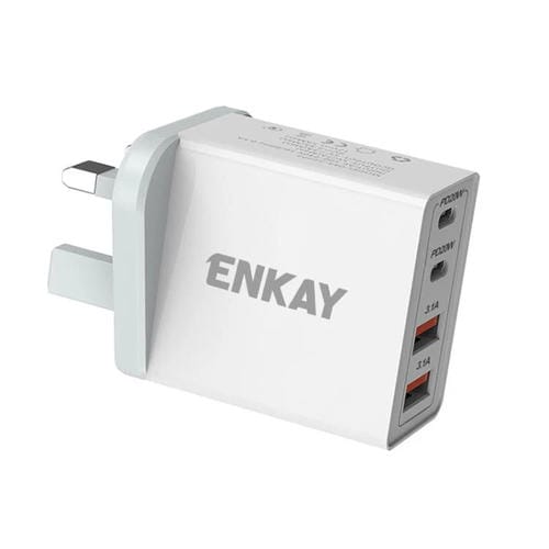 Cargador rápido Enkay FC-002 55 W con 2 puertos USB-A y 2 puertos USB-C (Reino Unido)