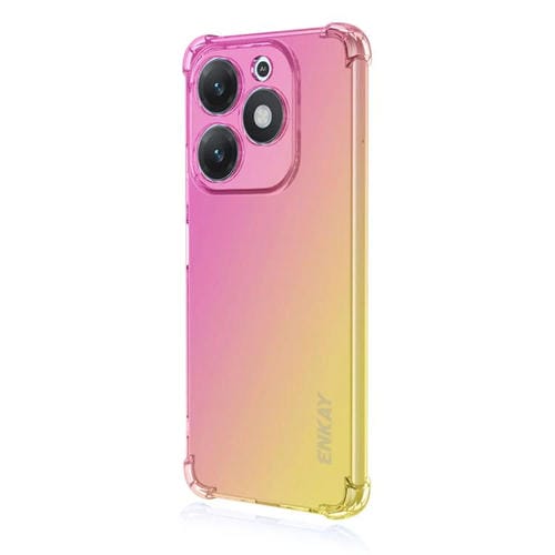 Funda para Teléfono Enkay Hat-Prince Gradient Airbag TPU para Tecno Spark 20 / Spark Go (2024) (Oro Rosa)