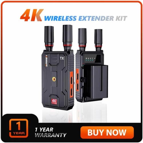 Transmisor y Receptor Inalámbrico Vrriis 097Pro para Transmisión en Vivo de Audio y Video 4K HD Enchufe Reino Unido