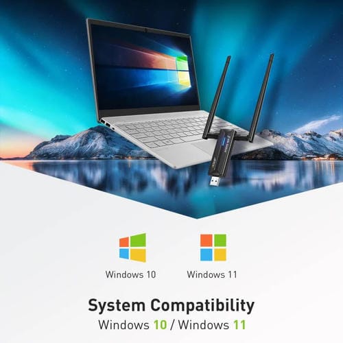 Adaptador Inalámbrico USB 3.0 Edup Ep-Ax1672 Ax3000 WIFI 6E 802.11G 2,4 GHz 5 GHz 6 GHz Chipset Mt7621Au