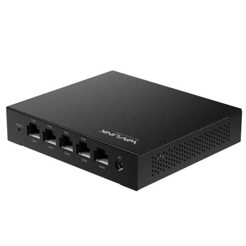 Conmutador PoE WAVLINK WN701AE IEEE 802.3AF/AT con detección automática y gestión centralizada de puntos de acceso. Enchufe: Reino Unido.