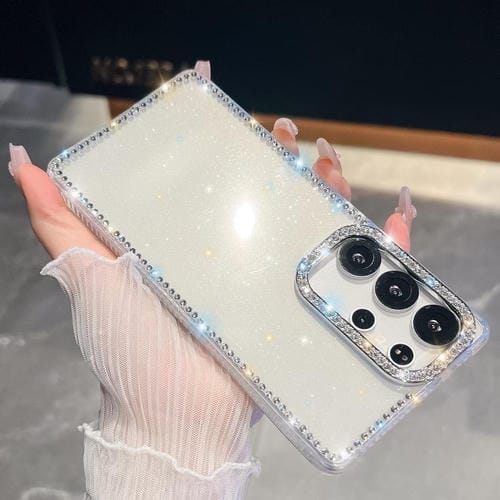 Funda de TPU con purpurina y diamantes de imitación para Samsung Galaxy A07 5G, anticaídas, transparente, con 4 esquinas