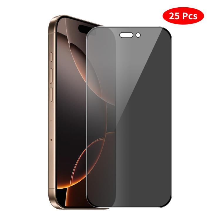 JUNSUNMAY - 25 películas de vidrio templado con impresión de seda y cobertura total para iPhone 16 Pro