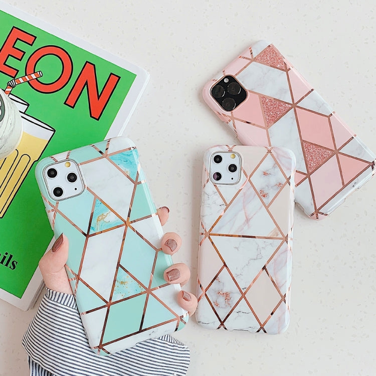 Funda para Teléfono Móvil iPhone 11 TPU Patrón Geométrico Mosaico Mármol (Negro)