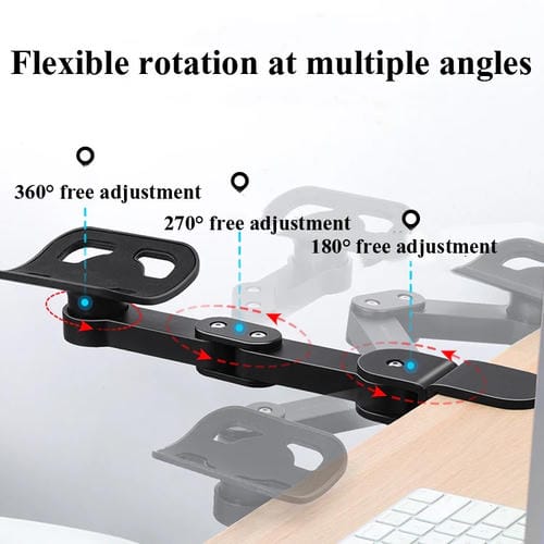 Soporte de Mano para Computadora Vaydeer Tj2011 Mouse Pad Metal Brazo Voladizo Pulsera Pad (Negro)