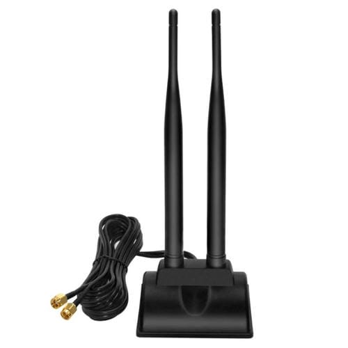 Antena WIFI PCI-E 2.4Ghz 5Ghz 6Dbi Succión Magnética para Tarjeta de Red WIFI