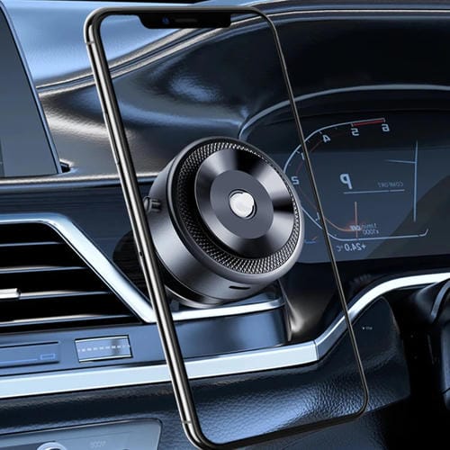 Soporte Magnético Giratorio para Teléfono de Coche Aimite M12 con Ventosa al Vacío y Soporte Magnético Fuerte (Negro)