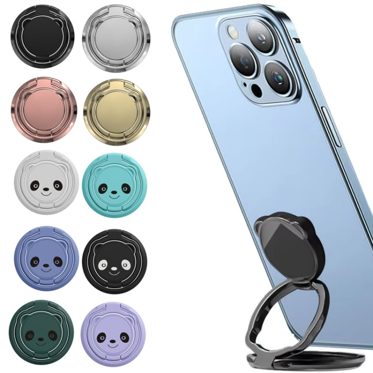 Soporte Universal Para Teléfono De Escritorio Con Anillo De Dedo Plegable Y Rotación 360 (Morado)
