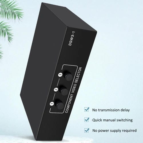 Selector de Vídeo por Componentes 3 en 1 con Salida YPbPr