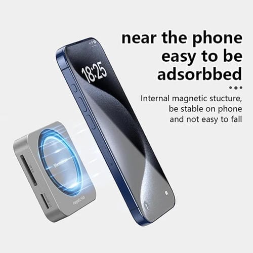 Concentrador Magnético 8 en 1 Blueendless con Carcasa SSD M.2 Nvme/Sata HDMI PD 100W USB-C 3.2 USB-A 3.2 SD TF Aux