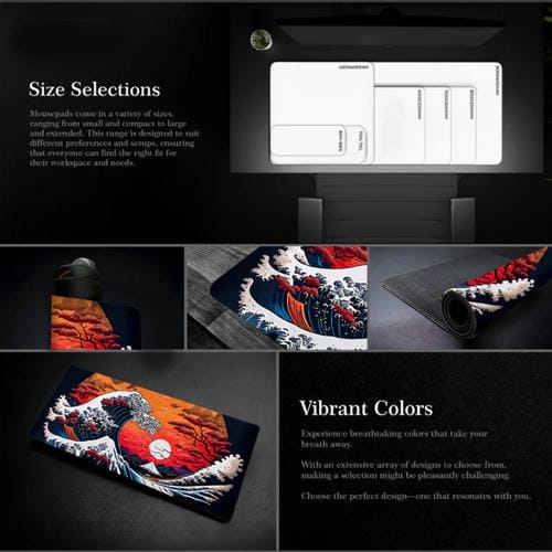 Alfombrilla de Ratón Big Wave N.º 32 300 x 600 x 2 mm Goma Antideslizante para Juegos