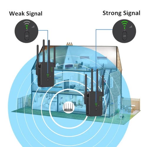 Repetidor Inalámbrico Urant U10 300 Mbps 2,4 GHz Amplificador Señal WIFI 4 Antenas Enchufe Británico (Blanco)