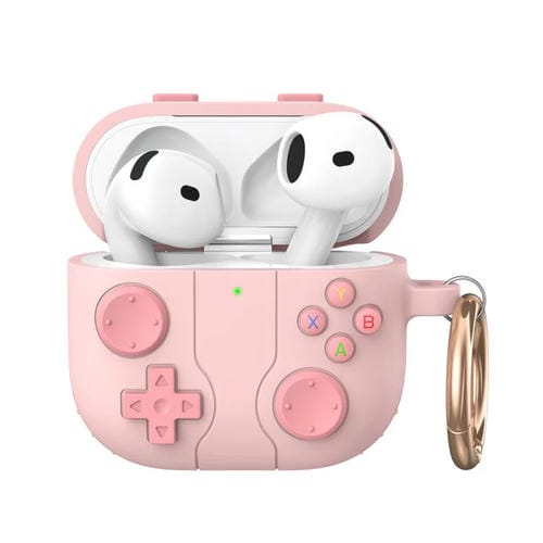 Funda Protectora Silicona Ahastyle Wg166 Consola Juegos Para AirPods 4 (Rosa)