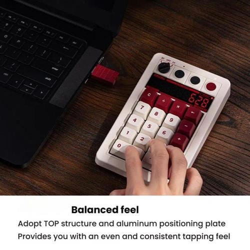 Teclado Numérico Mecánico 8Bitdo Retro18 para Ordenador con Conexión Trimodo 2 En 1 (Gris)