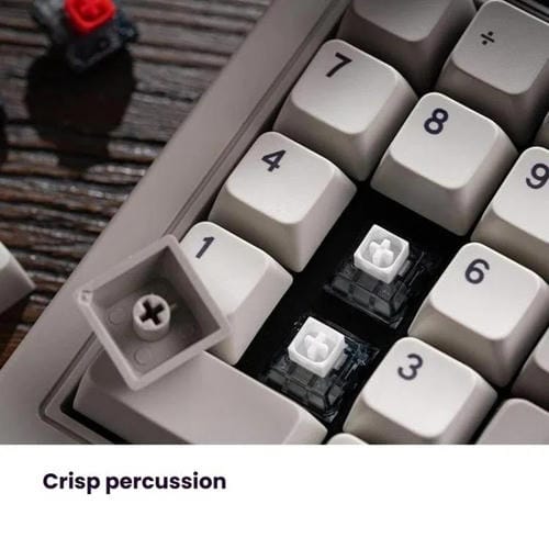 Teclado Numérico Mecánico 8Bitdo Retro18 para Ordenador con Conexión Trimodo 2 En 1 (Gris Claro)