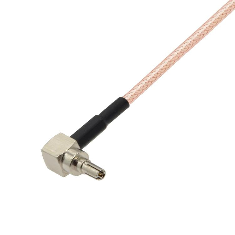 Cable Coaxial RF 20 cm Recto Macho F a Macho CRC9 90 Grados Cable Puente RG316