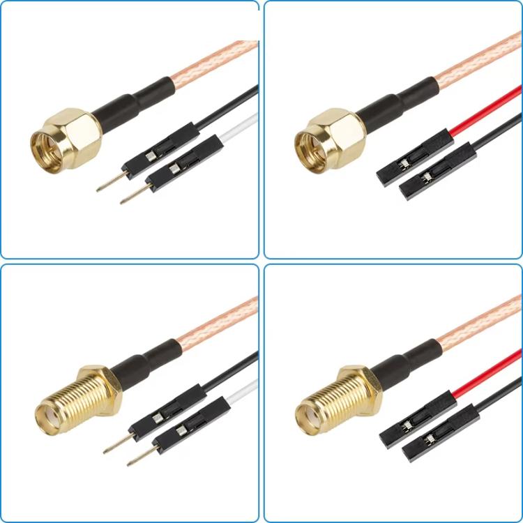 Cable Adaptador de Extensión de Prueba RF RG316 SMA Macho a Doble Dupont Macho 0,3 m