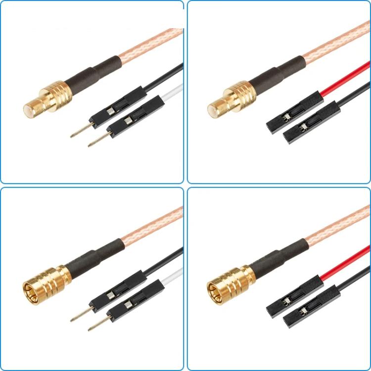 Cable Adaptador de Extensión de Prueba RF SMB Macho a Doble Dupont Macho RG316 0,3 m