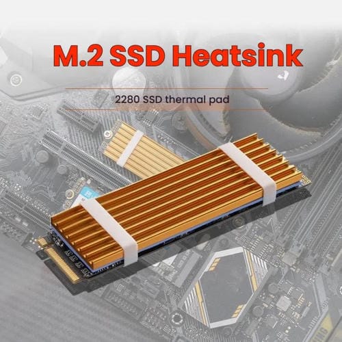 Disipador de Calor Finalcool para Unidad de Estado Sólido Nvme SSD M.2 2280 (Dorado)