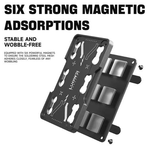 Base Luowei + Cuscino in Rete di Stagno per Chip CPU Tavolo Magnetico Pad in Silicone (Grigio)