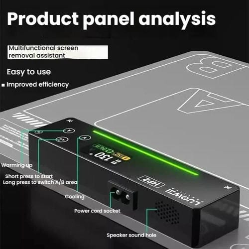 Mesa Aquecedora de Ecrã Luowei Hp2 Extração e Substituição de Ecrã de Telemóvel e Tablet, Temperatura Constante, Tomada da UE
