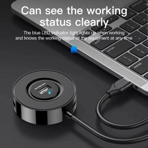 Concentrador de Expansión Mindpure US018 USB 2.0 4 Puertos para Ordenador (Blanco) 0,3 m