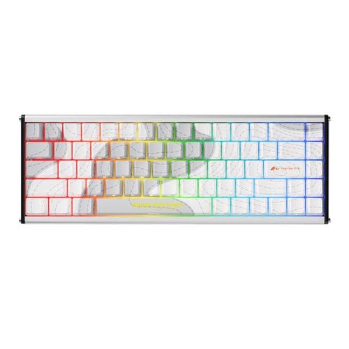 Teclado Mecánico Ajazz Alux 68 Max RGB con Eje Magnético y Cable Único para Armar (Botella de Nieve)