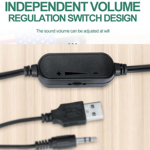 Altavoces de Escritorio T-Wolf S3 USB y 3,5mm para Teléfono, PC y Portátil con Subwoofer de Doble Diafragma (Negro)