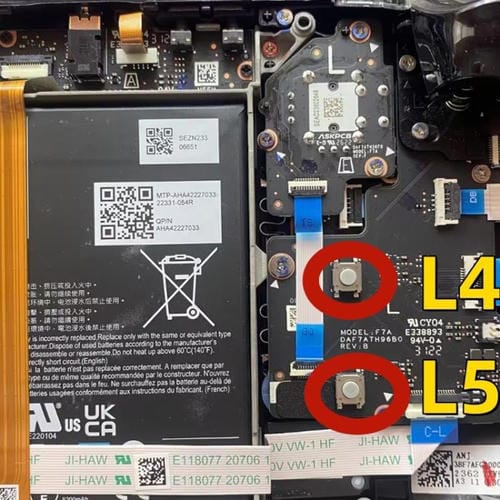 Botões de Reparação Portáteis L4 / L5 / R4 / R5 Steam Deck (10 Unidades)