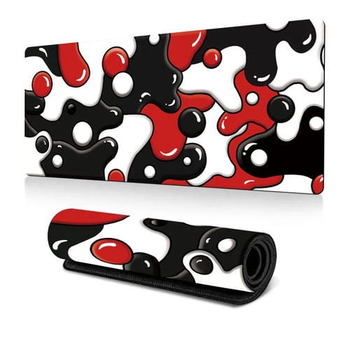 Alfombrilla de ratón abstracta antideslizante de goma 300 x 600 x 2 mm para oficina y juegos (N.º 1)