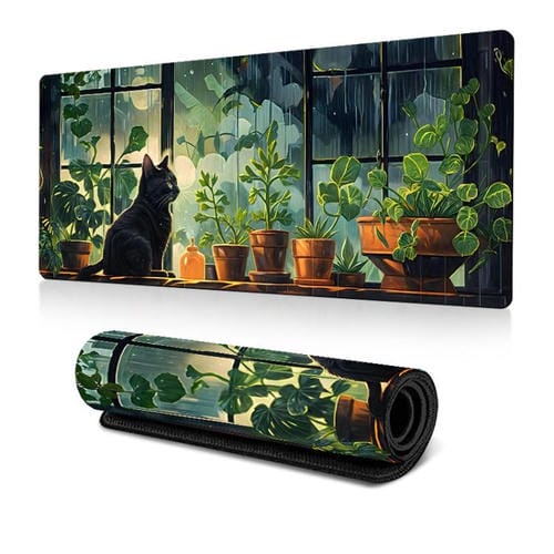 Alfombrilla de ratón diseño rana base goma antideslizante para portátil 300x600x3 mm (Verde)