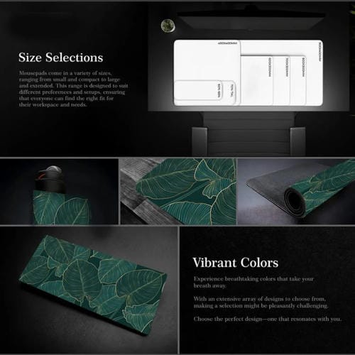 Alfombrilla de ratón temática flores y árboles 300x800x3 mm para oficina y juegos (2 unidades)