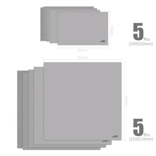 Pano de limpeza JRC (10 Peças) ecrã de portátil, câmara digital, telemóvel e óculos