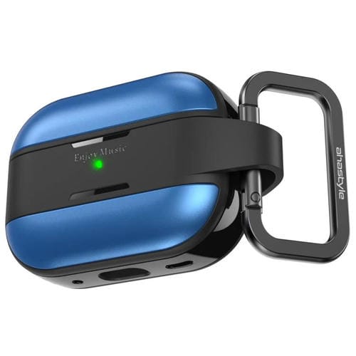 Funda protectora AhaStyle WG75-PRO2 de TPU y aleación de aluminio, resistente a arañazos y dividida, para AirPods Pro 2 (azul)