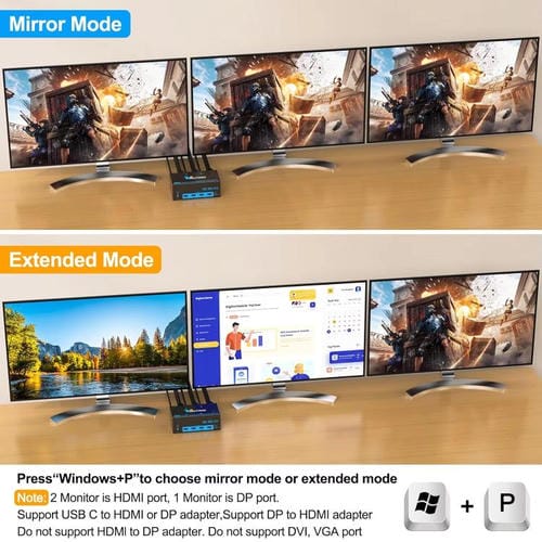 Conmutador KVM USB 3.0 YOUTING KC-KM434B 2 entradas 3 salidas (Blanco)