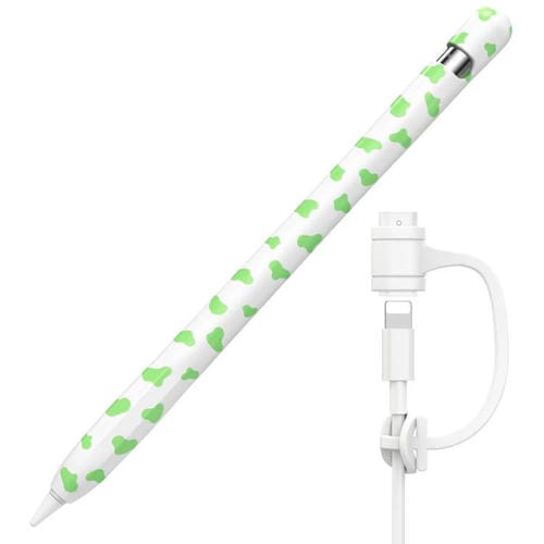 Funda protectora de silicona AhaStyle PT93CW para Apple Pencil 1 (verde)