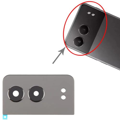 Tampa da Lente da Câmara Traseira OnePlus Nord 4 (Preto)