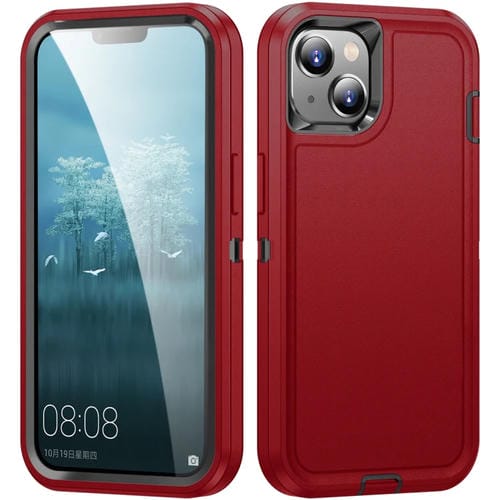 Para iPhone 15 Life Estuche Resistente a Prueba de Agua para Teléfono (Rojo + Negro) - MOVILSTORE